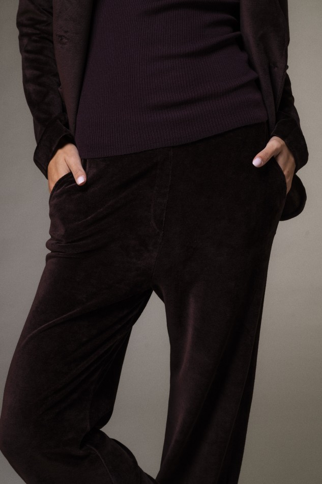 Majestic Filatures | Pantalone in velluto liscio