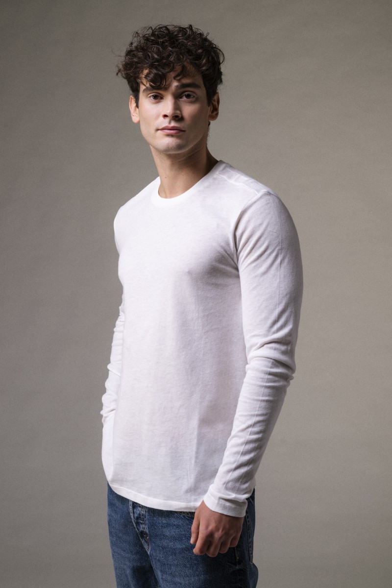 Majestic Filatures | T-shirt girocollo in cotone e cashmere