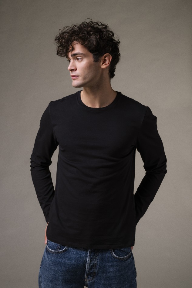 Majestic Filatures | T-shirt girocollo in cotone e cashmere 2