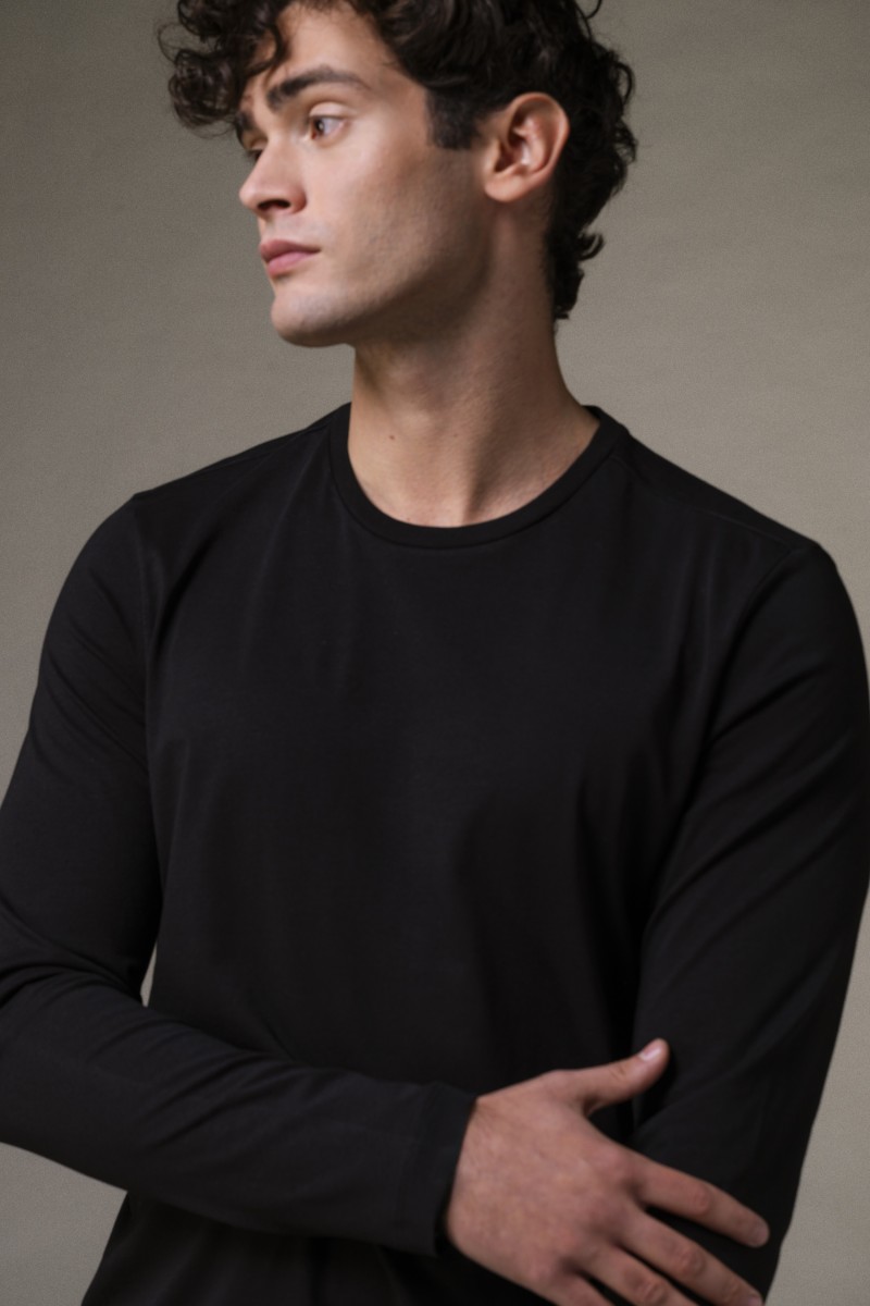 Majestic Filatures | T-shirt girocollo maniche lunghe regular