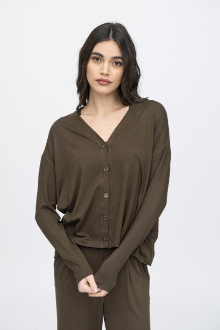 Majestic Filatures | Cardigan in viscosa over