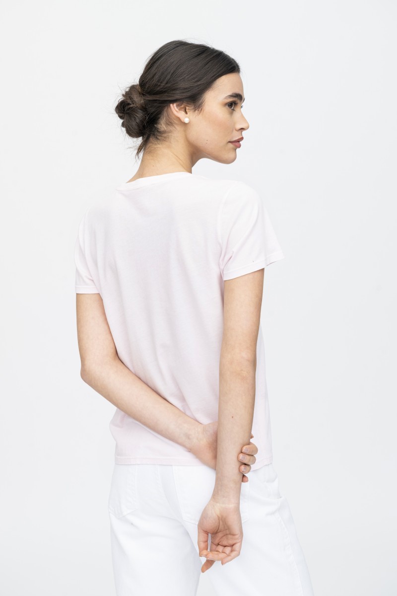 Majestic Filatures | T-shirt scollo a V in Cotone Silk Touch
