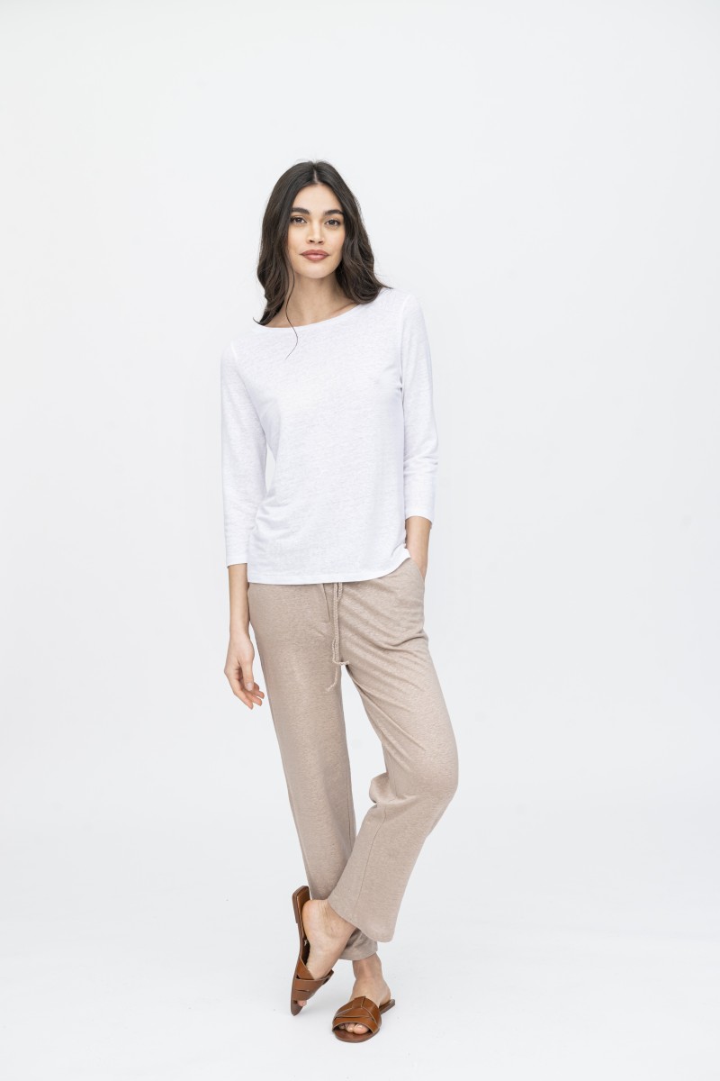 Majestic Filatures | T-Shirt scollo a barchetta regular