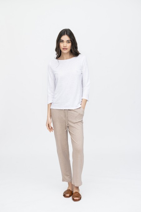 Majestic Filatures | T-Shirt scollo a barchetta regular