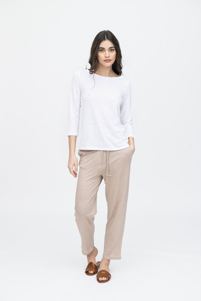 Majestic Filatures | T-Shirt scollo a barchetta regular
