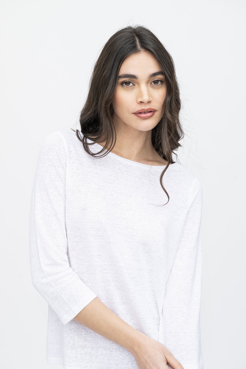 Majestic Filatures | T-Shirt scollo a barchetta regular