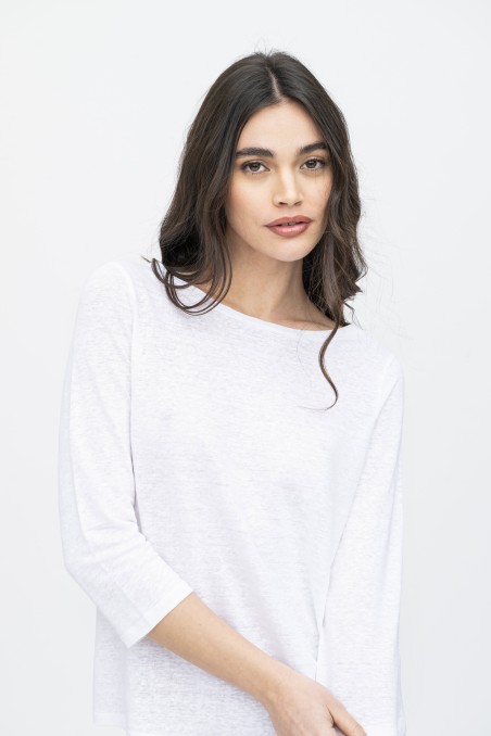 Majestic Filatures | T-Shirt scollo a barchetta regular
