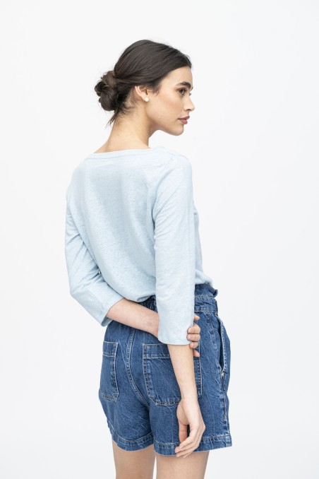 Majestic Filatures | T-Shirt scollo a barchetta regular