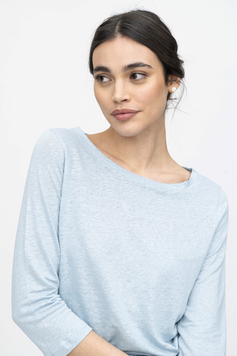 Majestic Filatures | T-Shirt scollo a barchetta regular