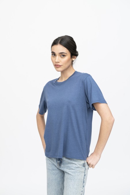 T-shirt over a maniche corte in Lyocell | Majestic Filatures