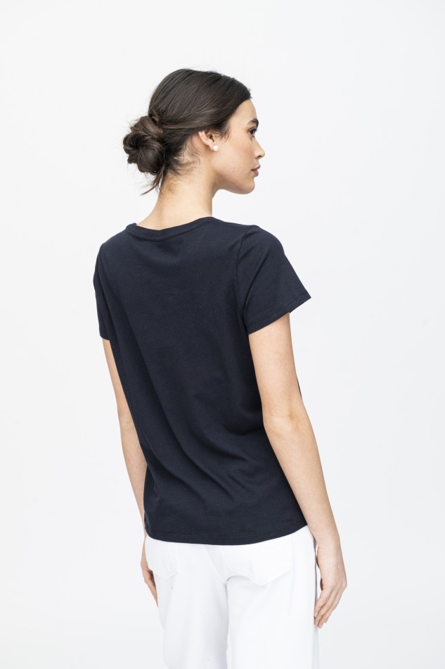 T-shirt girocollo basica in Cotone Silk Touch 2