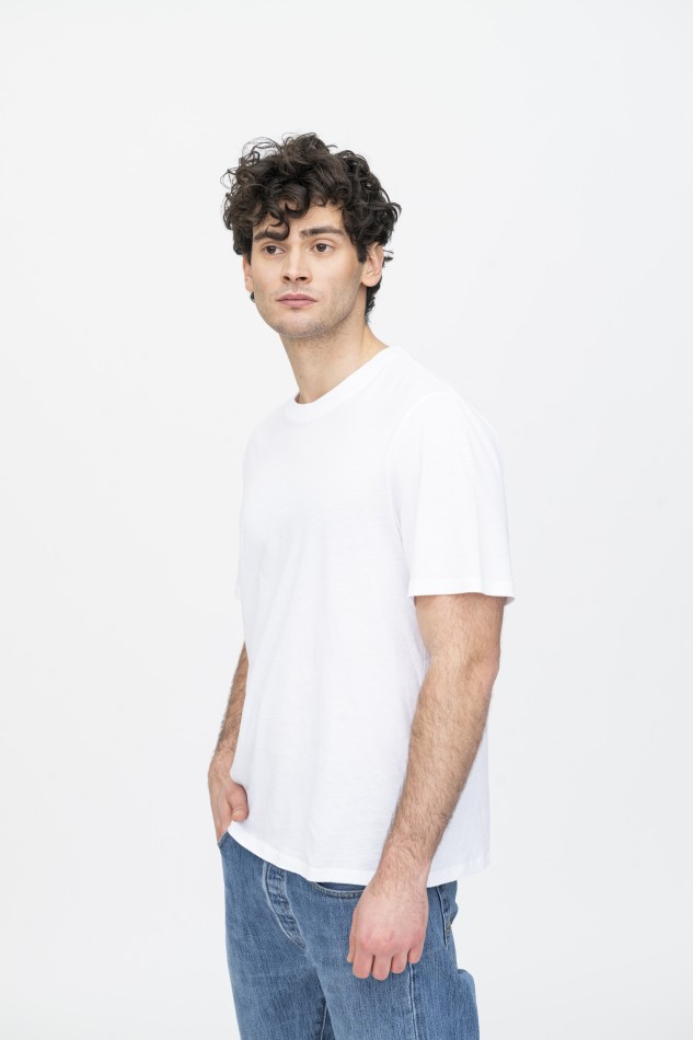 Majestic Filatures | T-shirt girocollo in Cotone Silk Touch Over 2