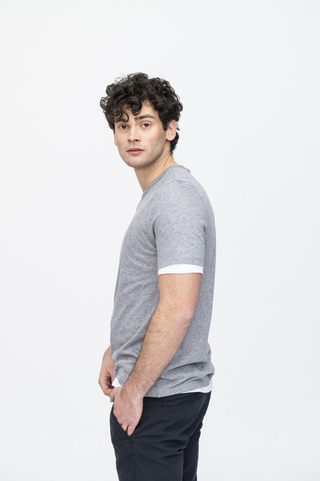 Majestic Filatures | T-shirt doppiata girocollo maniche corte 2