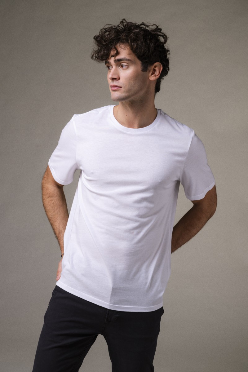 T-shirt girocollo in Cotone Deluxe