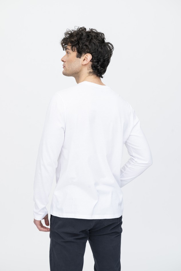 T-shirt girocollo a maniche lunghe in Cotone Deluxe 2