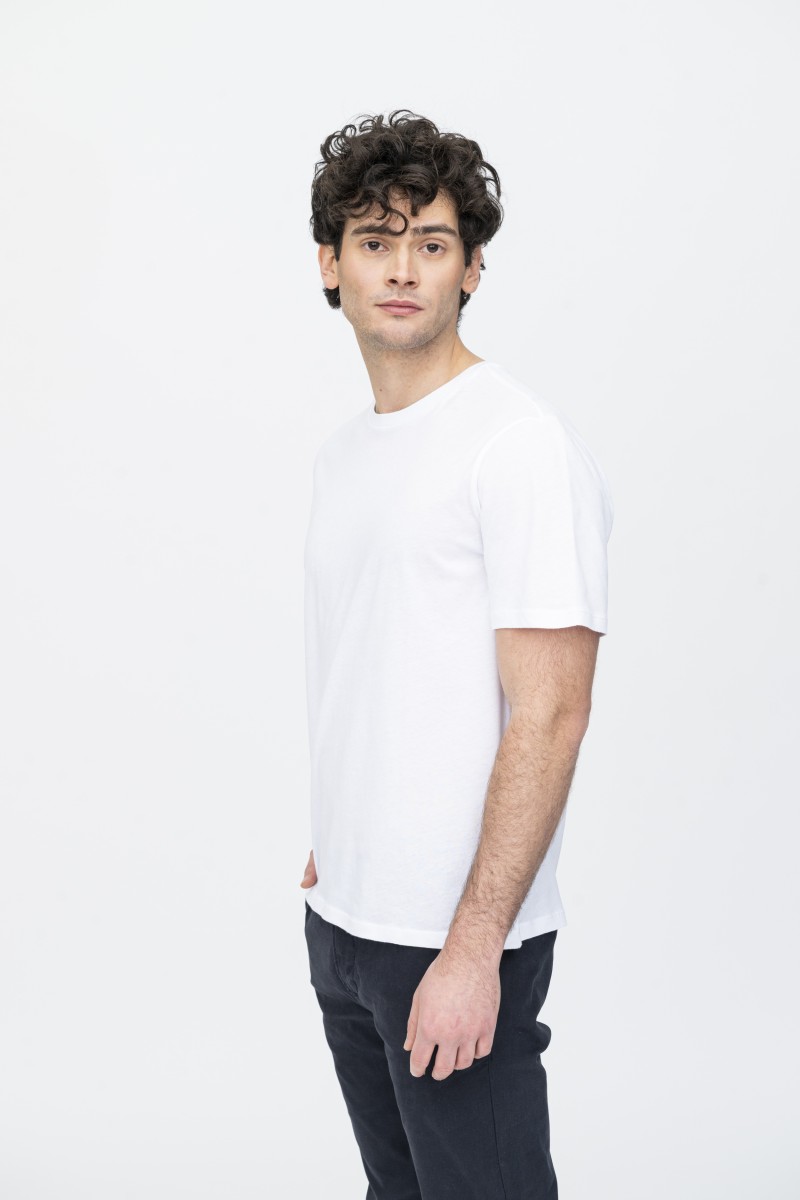 T-shirt girocollo in Cotone Silk Touch essenziale