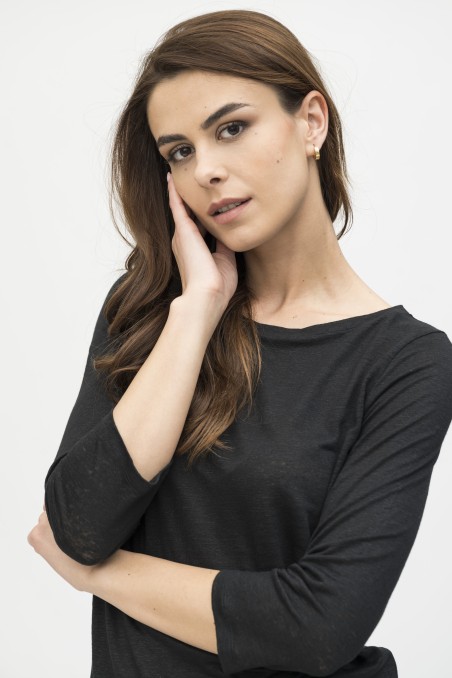 Majestic Filatures | T-Shirt scollo a barchetta regular