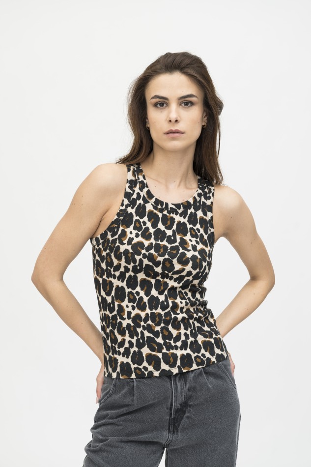Majestic Filatures | Canotta in fantasia animalier 2