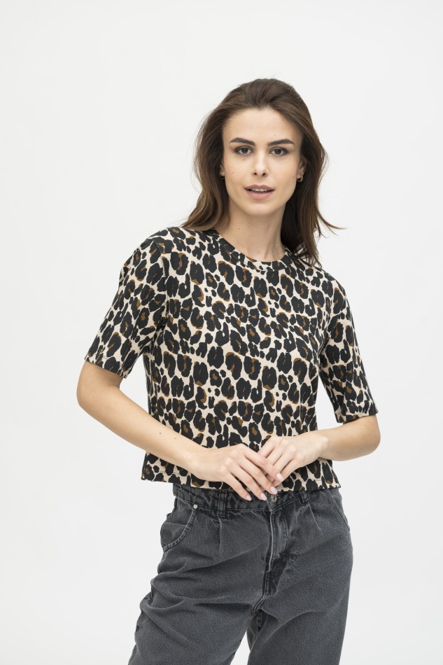 Majestic Filatures | T-shirt in fantasia animalier 2