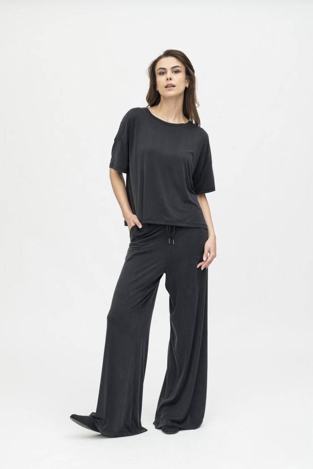 Majestic Filatures | Pantalone ampio in cupro 2