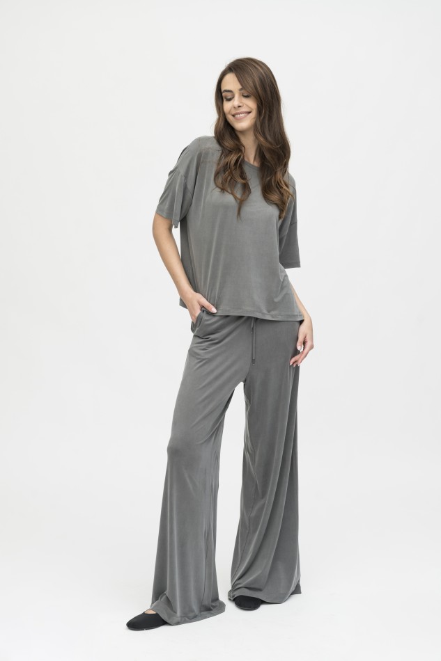 Majestic Filatures | Pantalone ampio in cupro 2